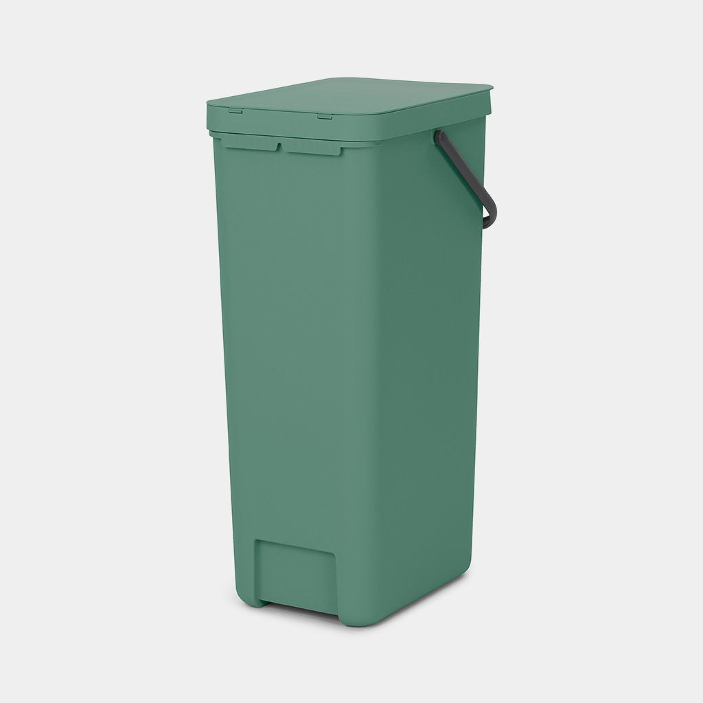 Brabantia Sort & Go Recyclingbehälter – 40 l – Kunststoff, rechteckig – grün