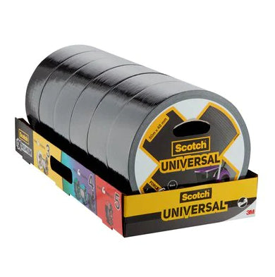 3M Scotch Universal Gewebeband – 48 mm × 50 m, schwarz, wiederablösbar