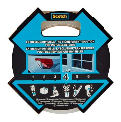 3M Extremium INVISIBLE H.P. Klebefilm klar – 48 mm × 20 m, UV-beständig, 1 Stück