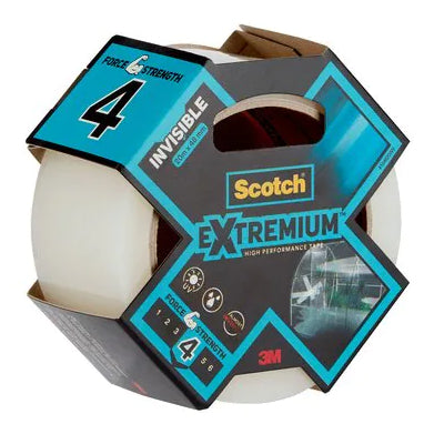 3M Extremium INVISIBLE H.P. Klebefilm klar – 48 mm × 20 m, UV-beständig, 1 Stück