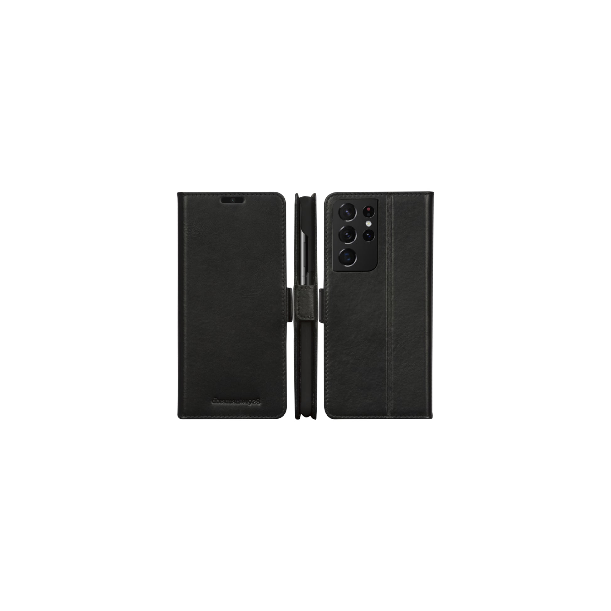 dbramante1928 Copenhagen Slim Wallethülle – für Samsung Galaxy S21 Ultra, 1 Kartenfach, Leder, Schwarz