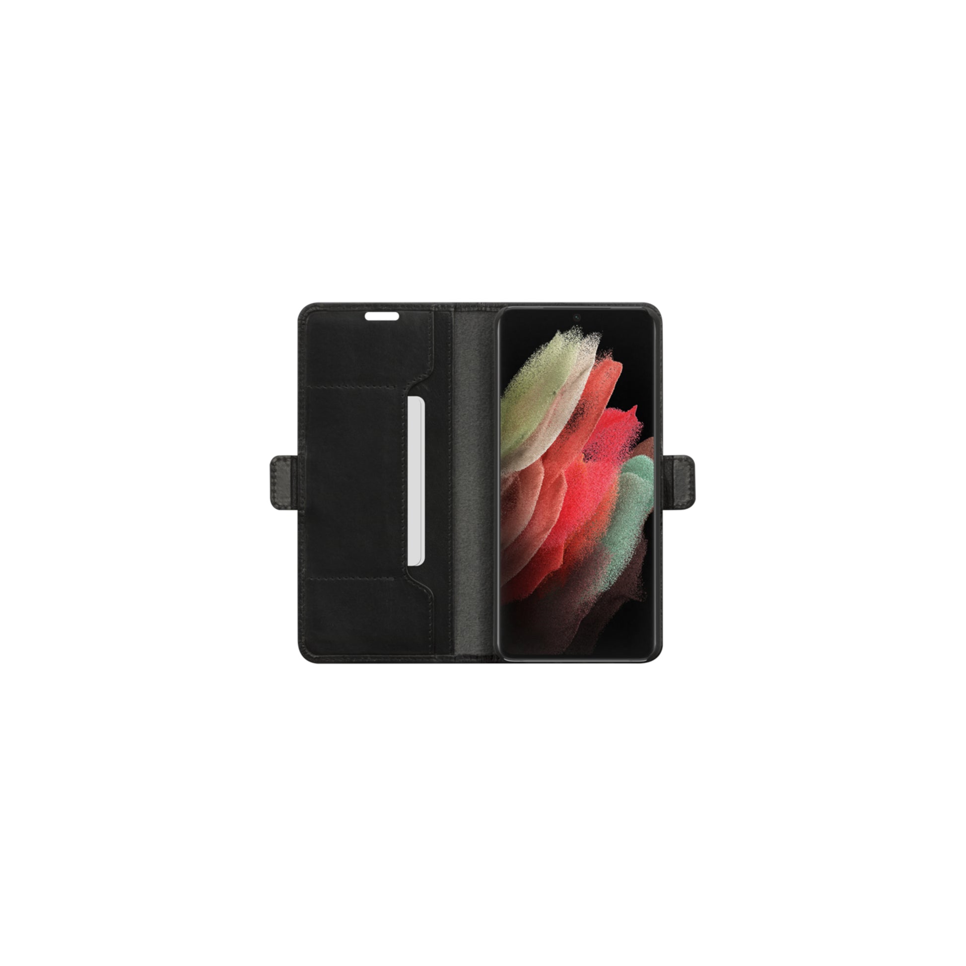dbramante1928 Copenhagen Slim Wallethülle – für Samsung Galaxy S21 Ultra, 1 Kartenfach, Leder, Schwarz