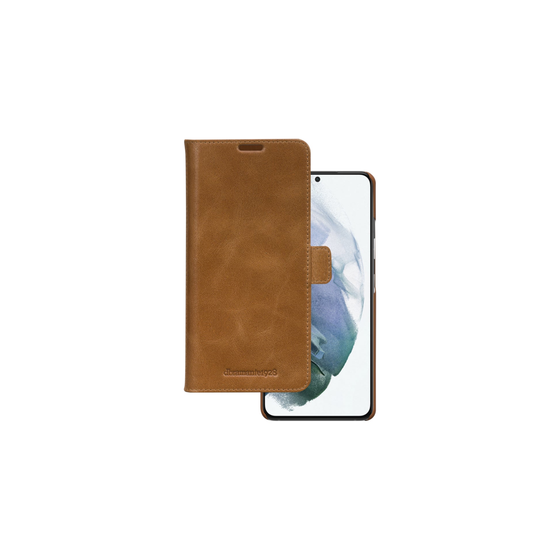 dbramante1928 Lynge Wallethülle – für Samsung Galaxy S21 Plus, 3 Kartenfächer, Leder, Braun