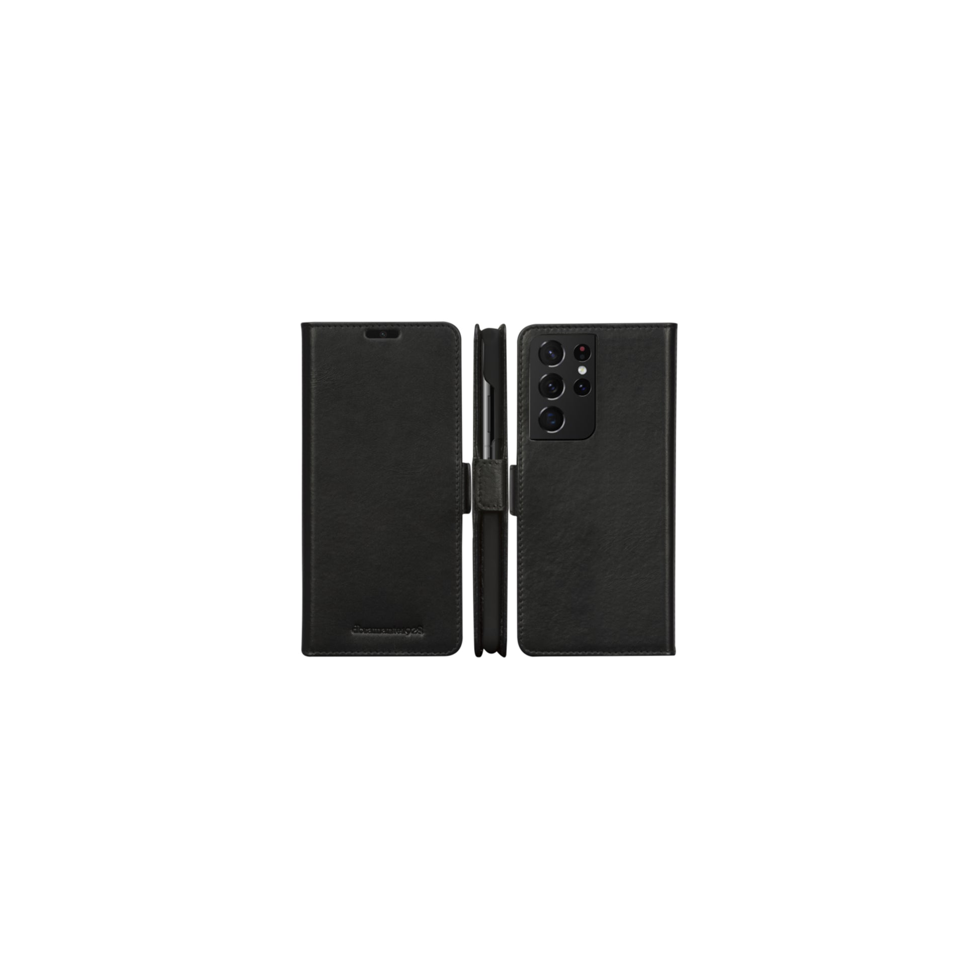 dbramante1928 Lynge Wallethülle – für Samsung Galaxy S21 Ultra, Leder, Schwarz, Magnetverschluss