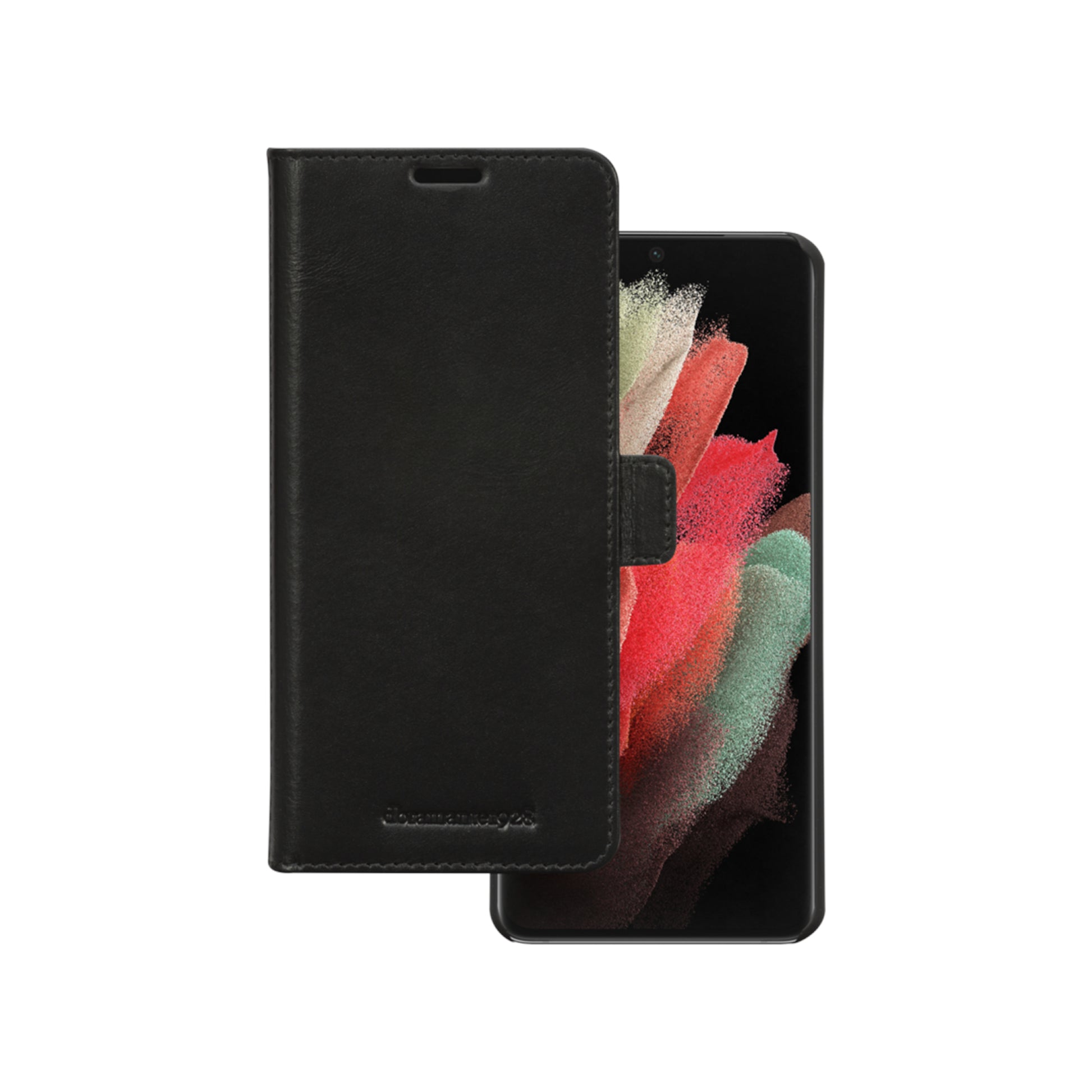 dbramante1928 Lynge Wallethülle – für Samsung Galaxy S21 Ultra, Leder, Schwarz, Magnetverschluss