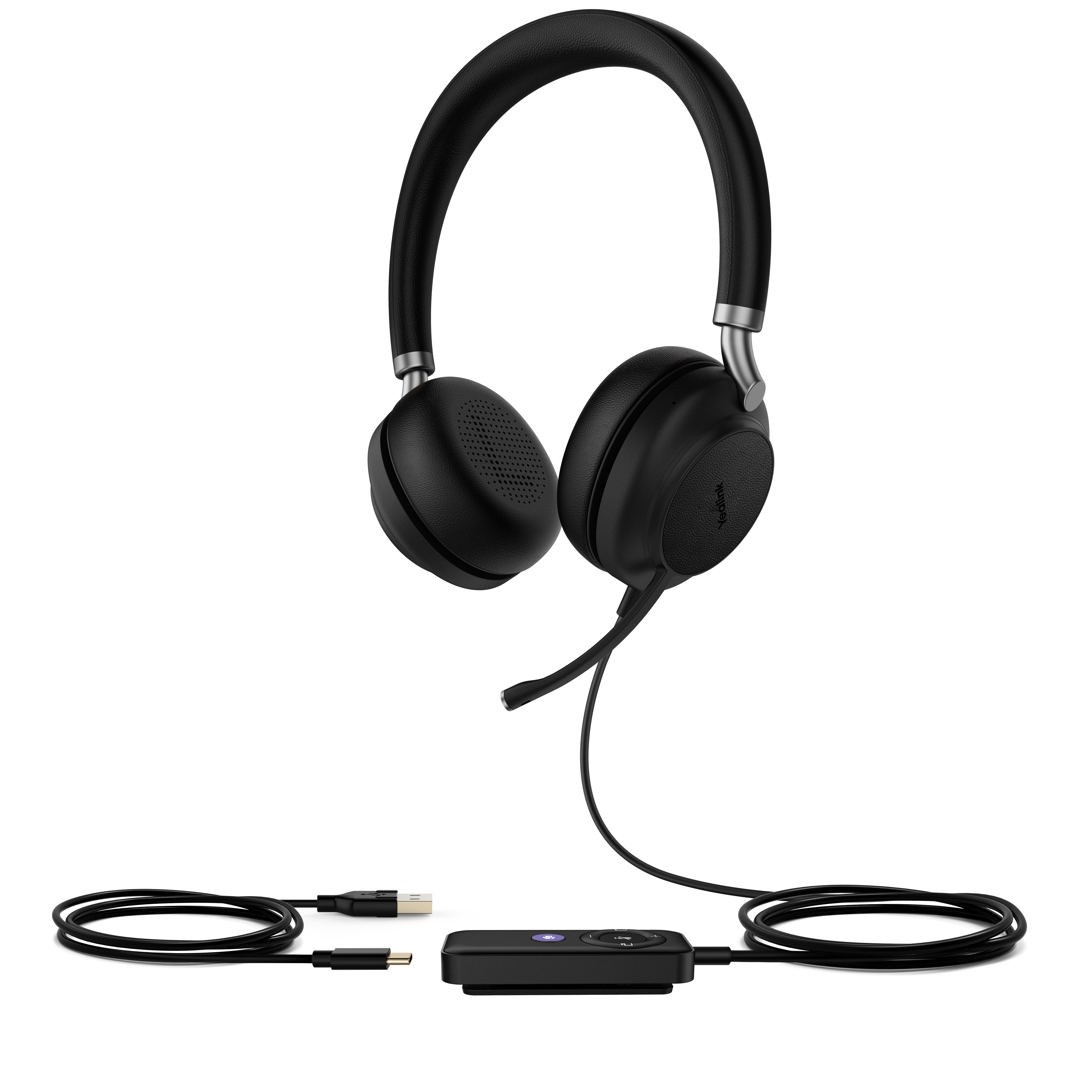 Yealink UH38 Dual UC – Duo Headset – USB‑A, Noise-Cancelling Mikrofon – Schwarz, Teams-kompatibel