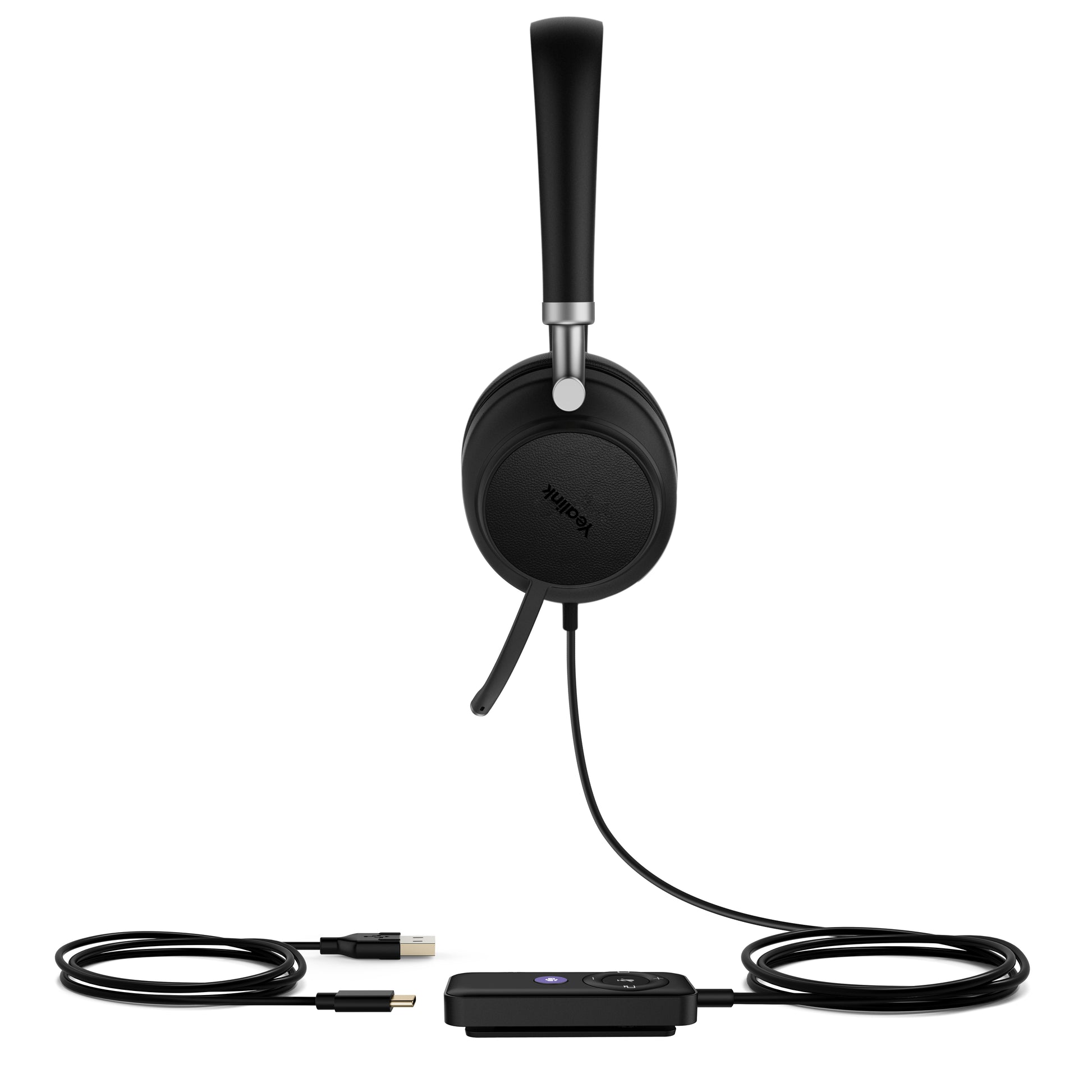 Yealink UH38 Dual UC – Duo Headset – USB‑A, Noise-Cancelling Mikrofon – Schwarz, Teams-kompatibel