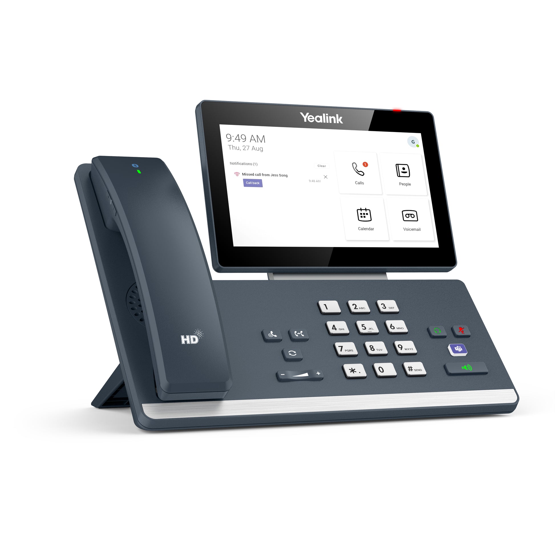 Yealink MP58 WH – IP-Telefon, 7" Touch, WLAN/BT, Gigabit, PoE, für Microsoft Teams, grau