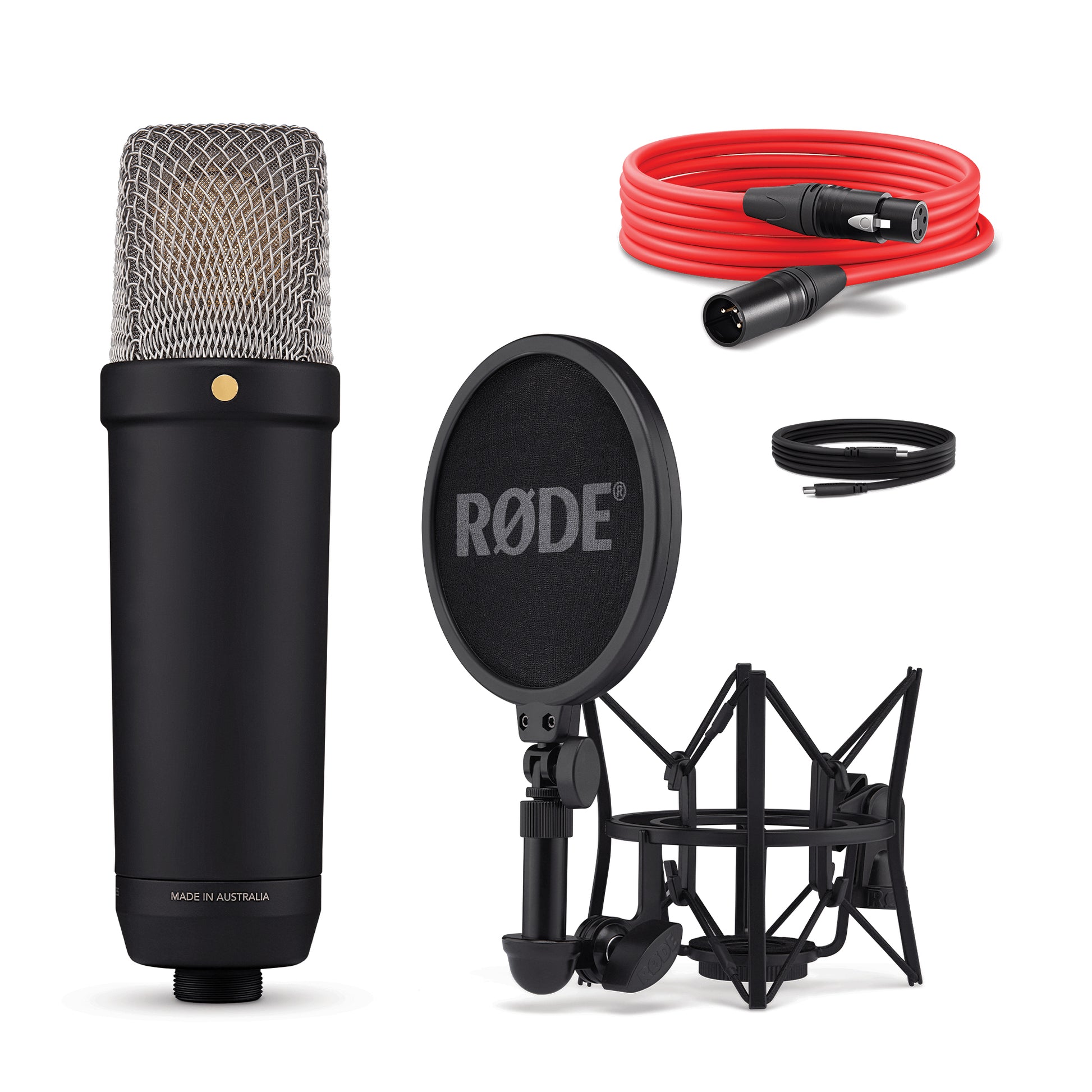 RØDE NT1-A (5. Generation) Studio-Mikrofon – USB-C, kabelgebunden, Niere, 32 Bit/192 kHz, für Mac/PC, Schwarz