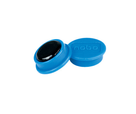 Nobo Tafelmagnete – Ø 24 mm, 10 Stk., blau