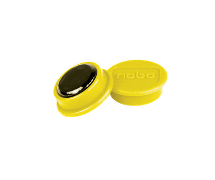 Nobo Tafelmagnete – Ø 13 mm, 10 Stk., gelb