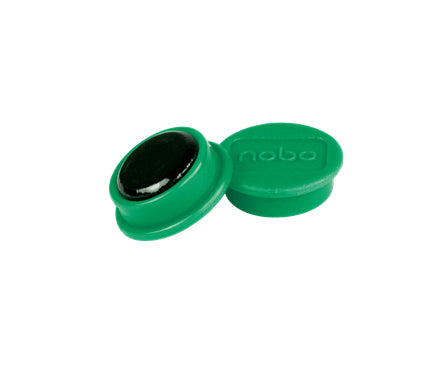 Nobo Tafelmagnete – Ø 24 mm – 10 Stk. – grün
