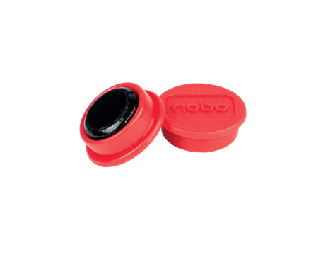 Nobo Tafelmagnete – Ø 24 mm – 10 Stk. – rot
