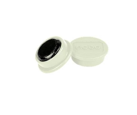 Nobo Tafelmagnete – Ø 13 mm – 10 Stk. – weiss