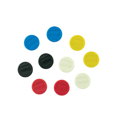 Nobo Tafelmagnete – Ø 24 mm, 10 Stk., grün