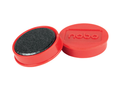 Nobo Tafelmagnete – Ø 32 mm – 10 Stk., rot