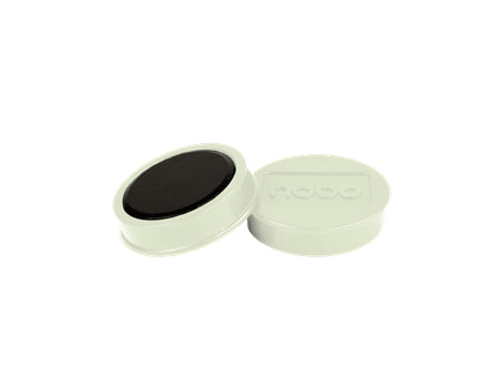 Nobo Tafelmagnete – Ø 38 mm – 10 Stk. – weiss