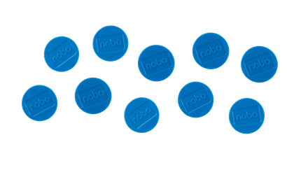 Nobo Tafelmagnete – Ø 32 mm, 10 Stk., blau