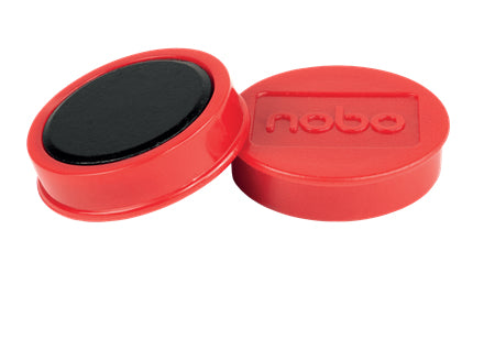 Nobo Tafelmagnete – Ø 38 mm, 10 Stk., rot