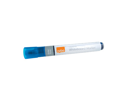 Nobo Whiteboard-Marker – Rundspitze 3 mm, Blau, 10 Stk., Trocken abwischbar, Nachfüllbar – Für Emaille