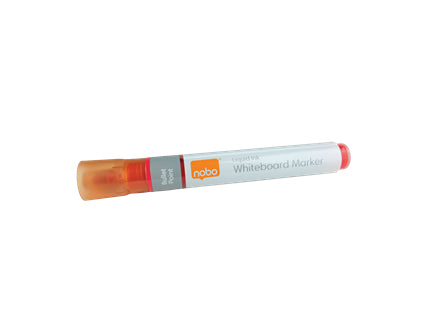 Nobo Board-Marker Flüssigtinte – Rundspitze 3 mm – Rot – 10er-Set – trocken abwischbar