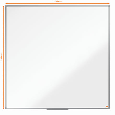 Nobo Whiteboard – 119,6 × 119,6 cm, Melamin, magnetisch, Aluminiumrahmen, Wandmontage