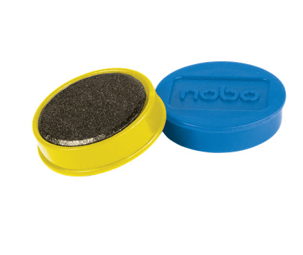 Nobo Tafelmagnete – Ø 32 mm, 10 Stk., mehrfarbig
