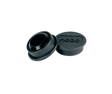Nobo Tafelmagnete – Ø 24 mm, 10 Stk., schwarz
