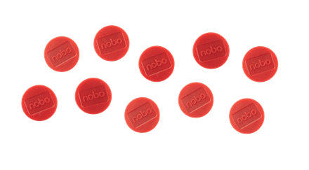 Nobo Tafelmagnete – Ø 38 mm – 10 Stk. – rot