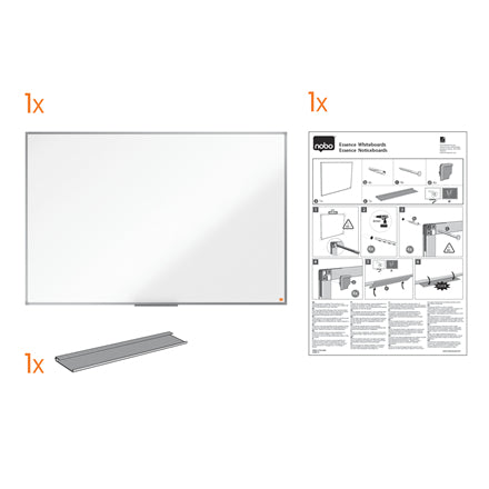 Nobo Whiteboard – 119,6 × 119,6 cm, Melamin, magnetisch, Aluminiumrahmen, Wandmontage