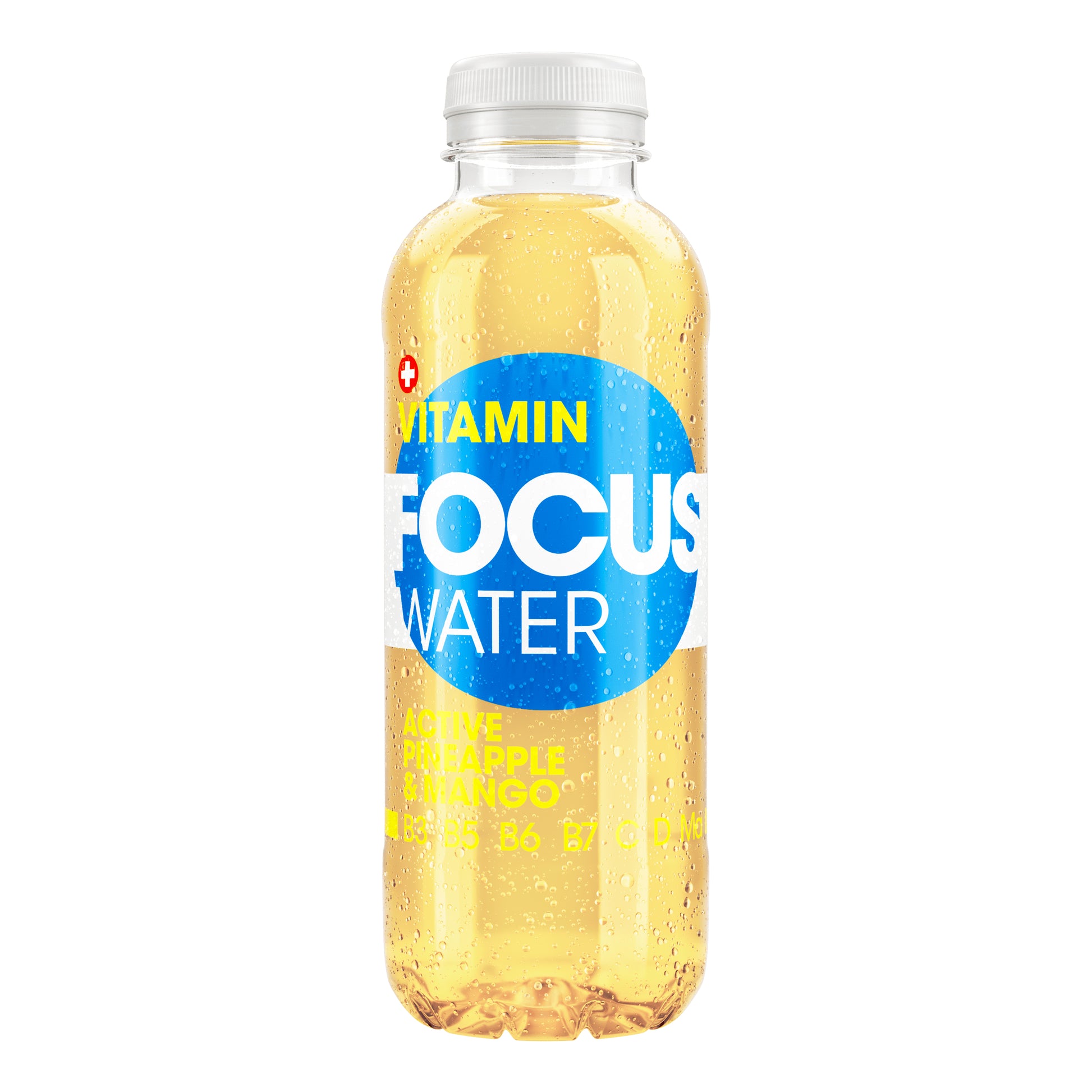 Focuswater Vitaminwasser Active Ananas & Mango ohne Kohlensäure – 12 × 5 dl