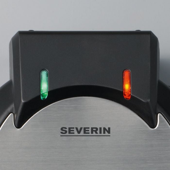 Severin Waffeleisen WA 2103 – 4 Waffeln, Herzform, 1200 W – Schwarz/Edelstahl