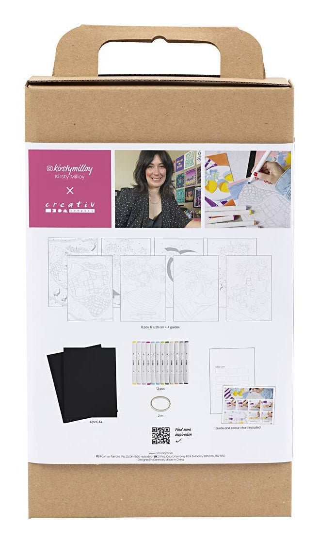 Creativ Company Malen-nach-Zahlen-Set – mit Zeichenmarker und Markerpapier – ab 3 Jahren