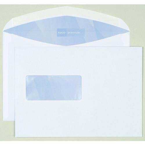 Elco Couvert C5, Fenster links, hochweiss, 100 g/m², mit Innendruck – 500 Stk.