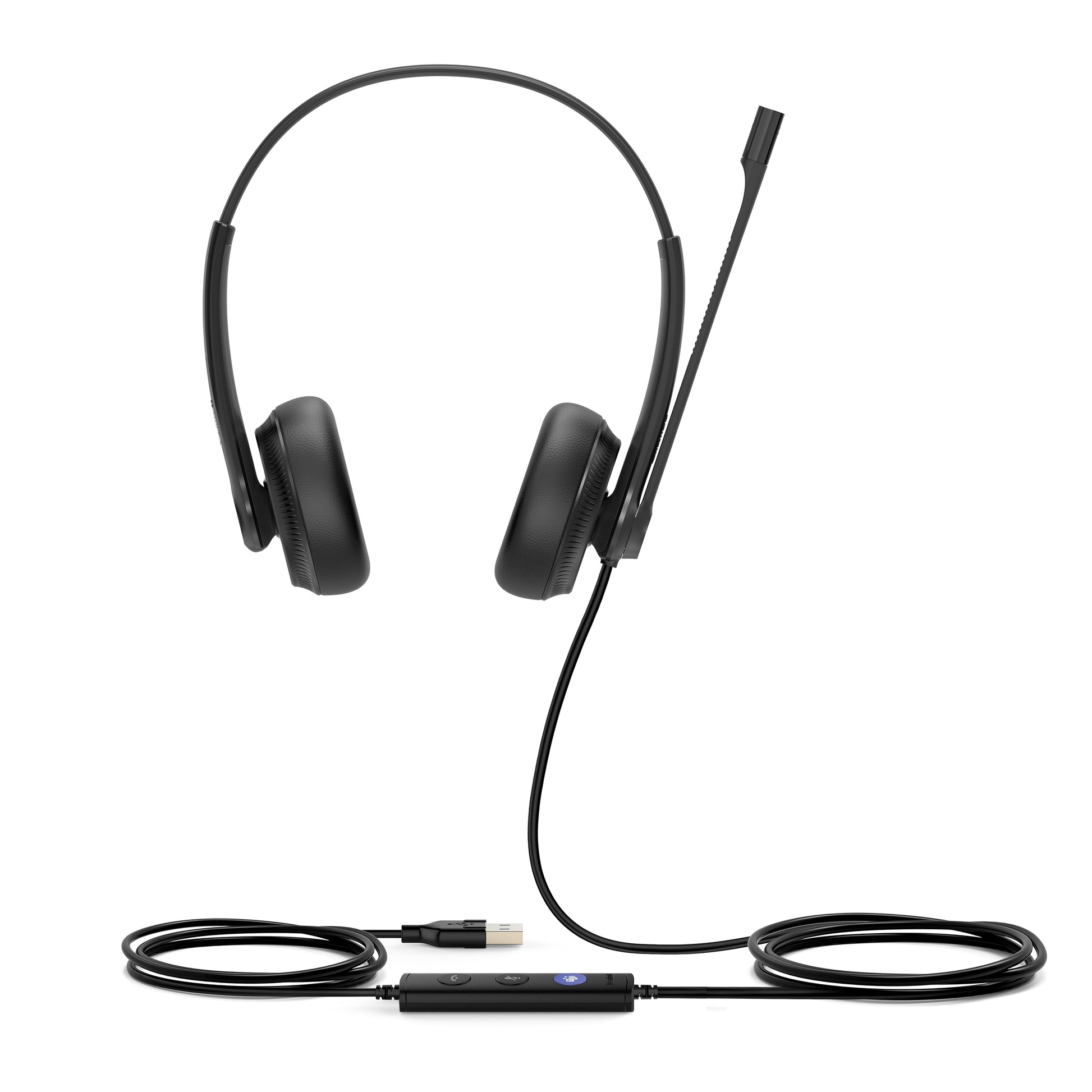 Yealink UH34 Dual Teams Office-Headset – On-Ear, Stereo, Kabel, USB-A, Schwarz