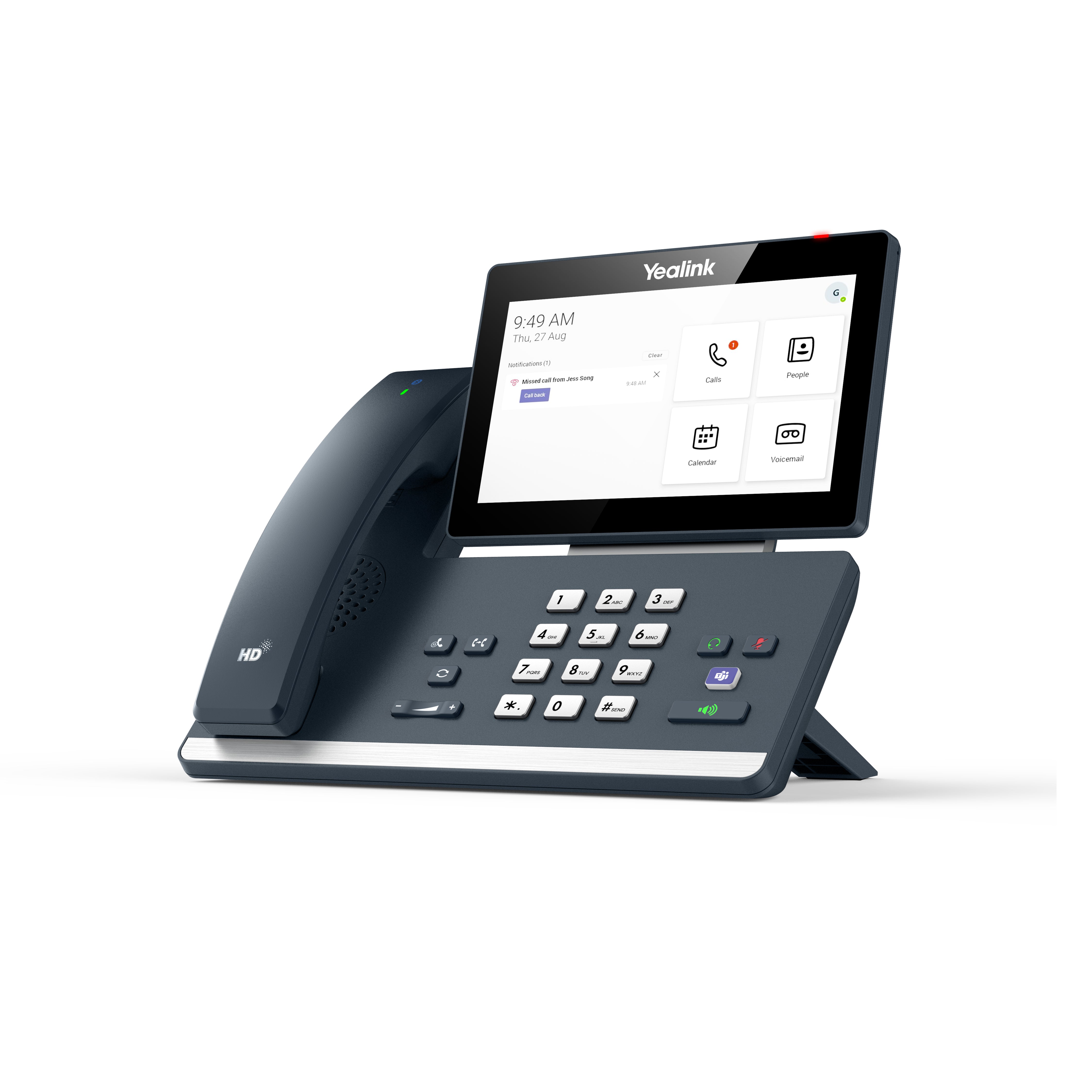 Yealink MP58 WH – IP-Telefon, 7" Touch, WLAN/BT, Gigabit, PoE, für Microsoft Teams, grau
