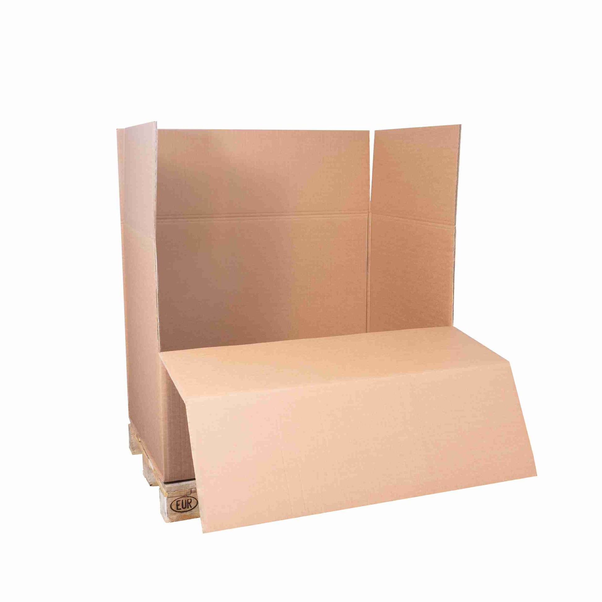 Model Palett- und Exportbox – für Paletten – 1'160 × 750 × 840 mm, braun, Wellkarton, 3-wellig – 1 Palette (40 Stk.)