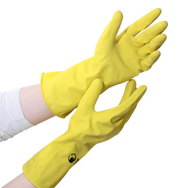 Fair Zone Haushaltshandschuhe S – 1 Paar – Naturkautschuk – Gelb