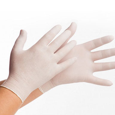 Fair Zone Einweghandschuhe Latex – M, 100 Stück – Weiss, FSC