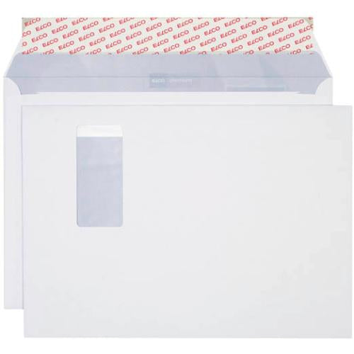 Elco Couvert C4, Fenster rechts, Haftklebung, hochweiss, 120 g/m², mit Innendruck – 250 Stk.