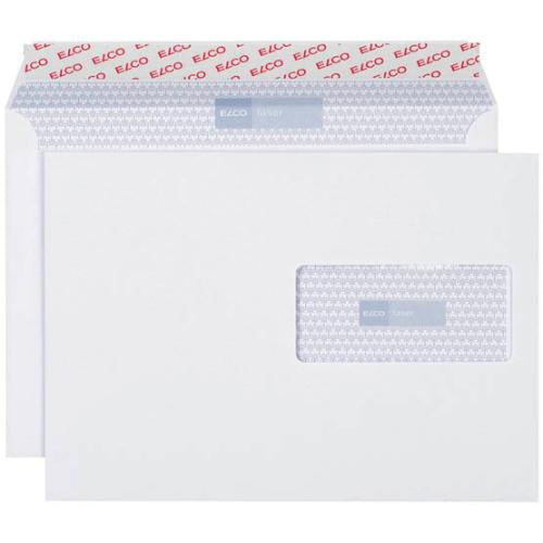 Elco Couvert C5, Fenster rechts, hochweiss, 90 g/m², Fensterfolie lasertauglich, mit Innendruck – 500 Stk.