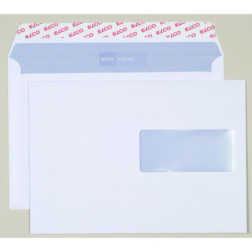 Elco Couvert C5, Fenster rechts, selbstklebend, weiss, 100 g/m² – 500 Stk.