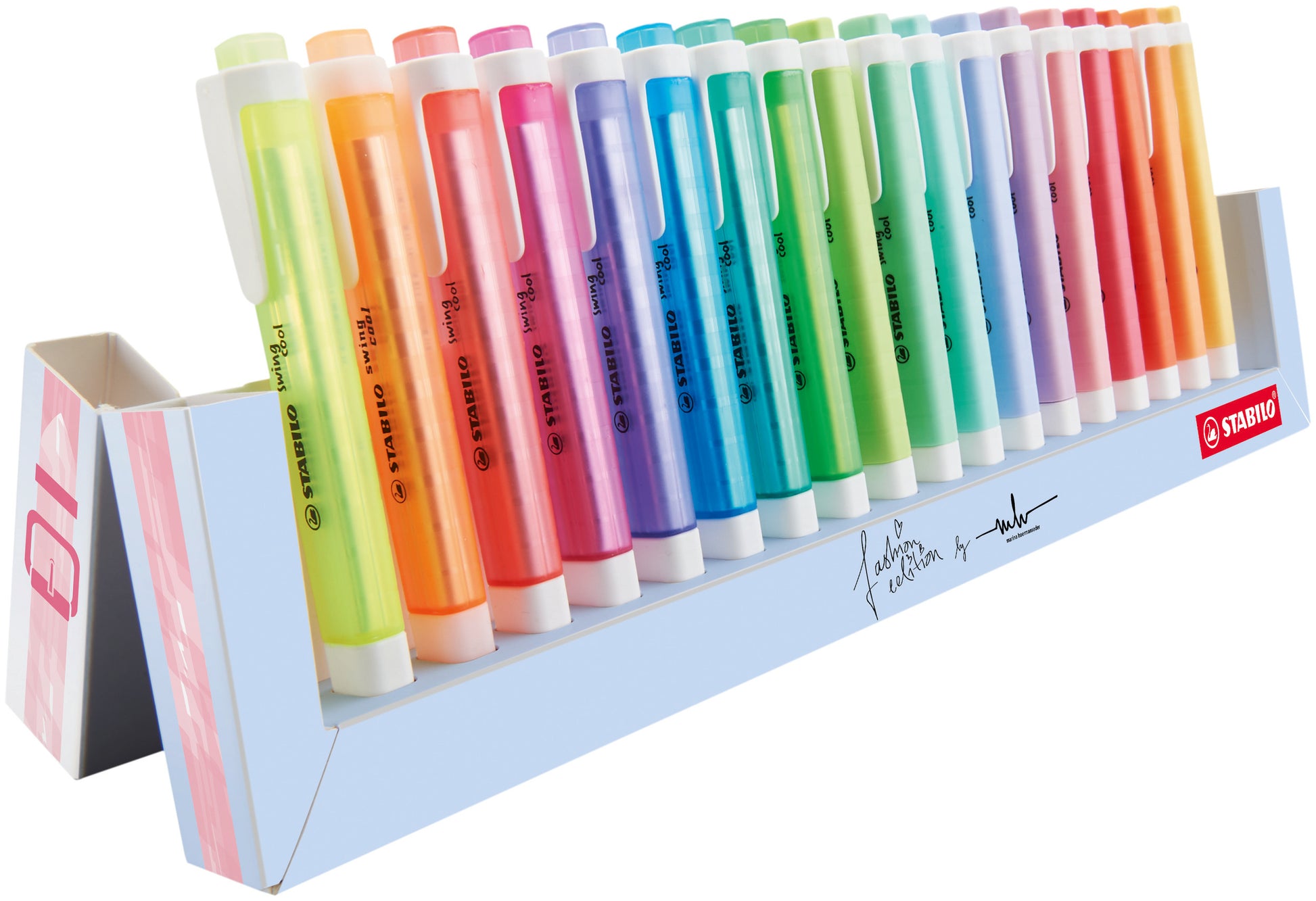 STABILO Textmarker Desktop Set 18 Farben – Keilspitze, 1–4 mm