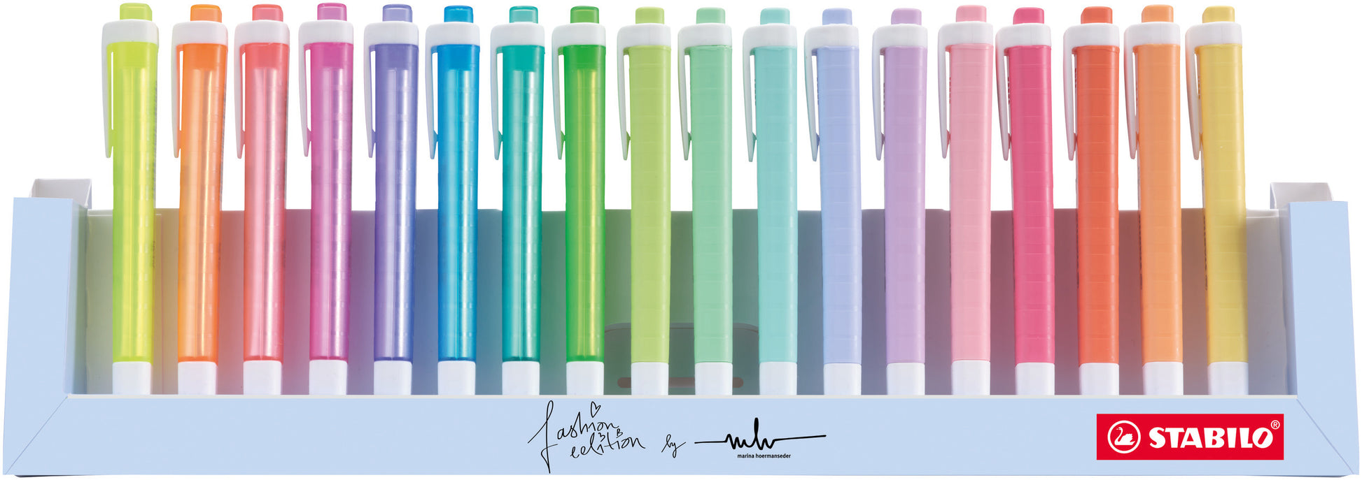 STABILO Textmarker Desktop Set 18 Farben – Keilspitze, 1–4 mm