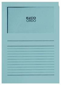 Elco Ordo Organisationsmappe A4, Fenster 180 × 100 mm, 120 g/m², Blau – 100 Stück