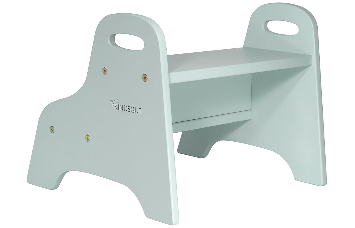 Kindsgut ST00042017N Trittschemel – Holz – Aqua, zweistufig, bis 50 kg