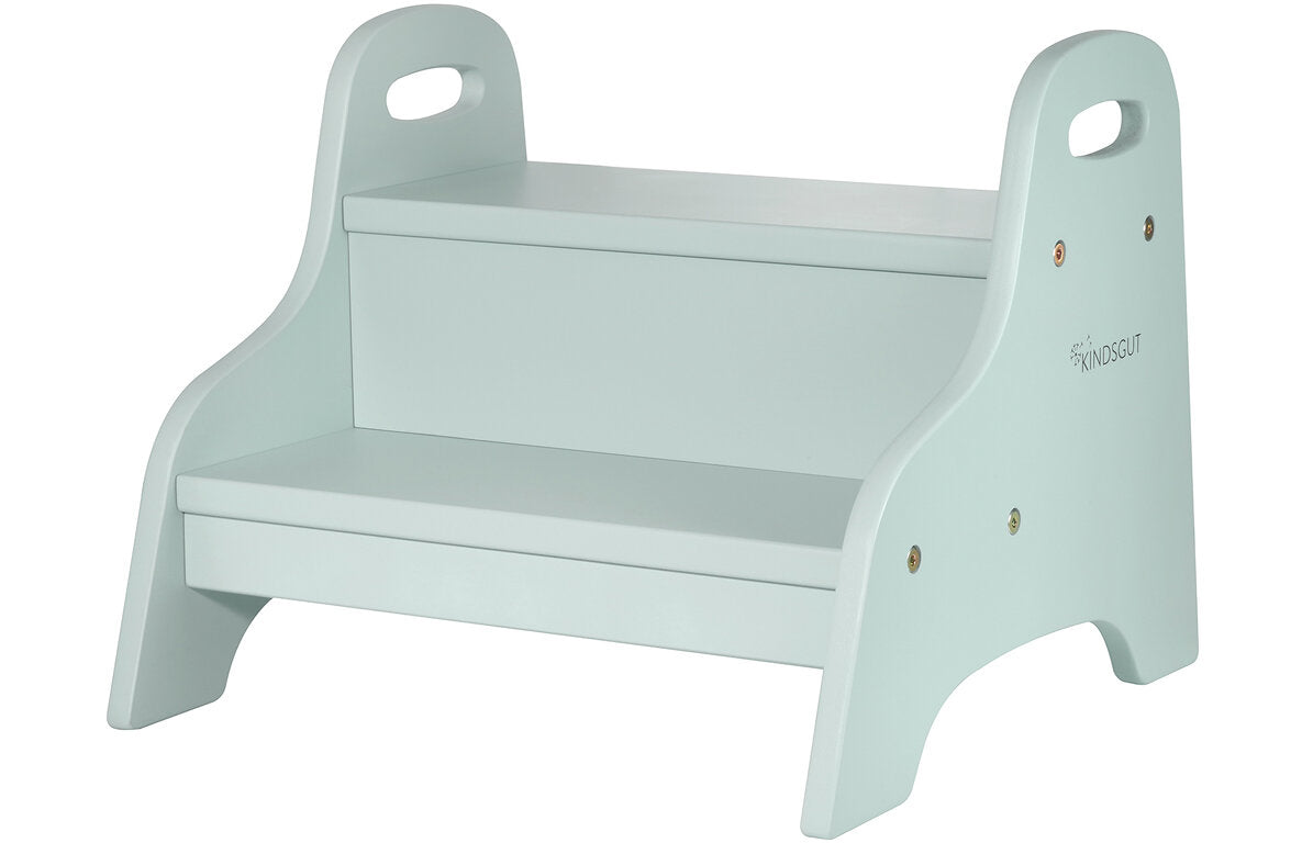Kindsgut ST00042017N Trittschemel – Holz – Aqua, zweistufig, bis 50 kg