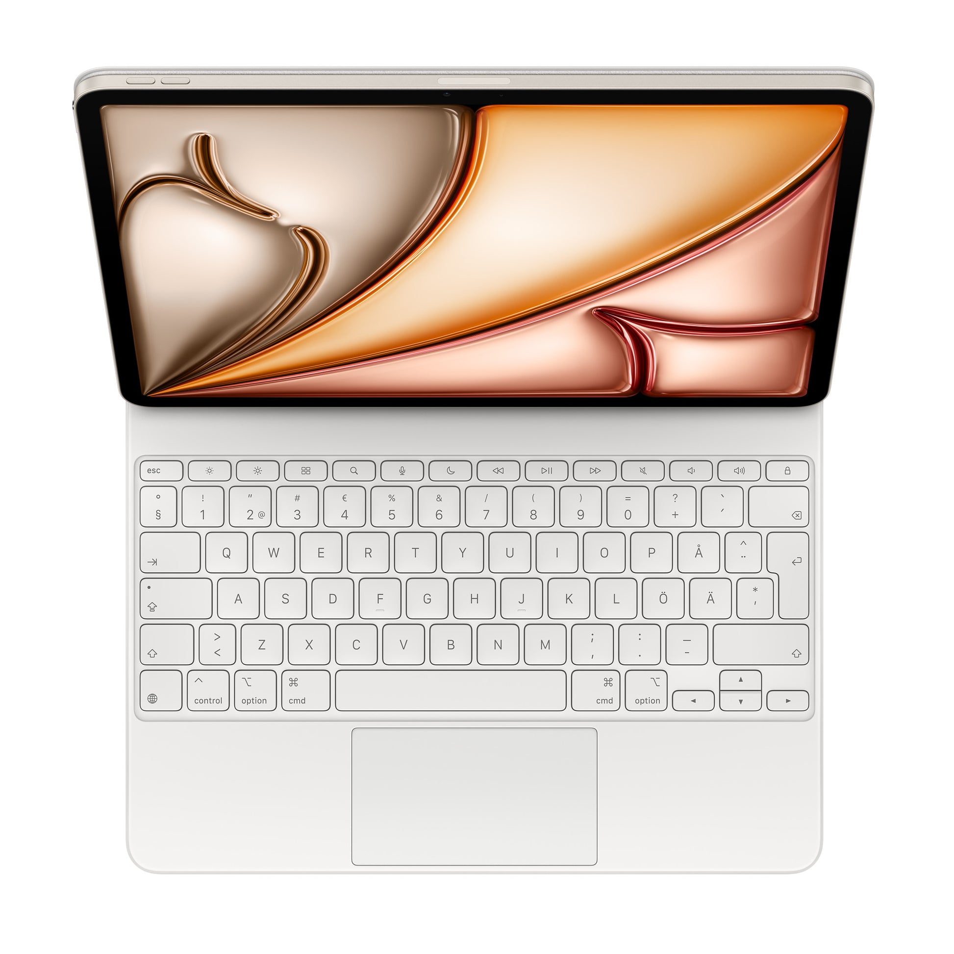 Apple Magic Keyboard Tastatur-Case für iPad Air 13" (M2/M3) – QWERTY (SE), mit Trackpad – Weiss