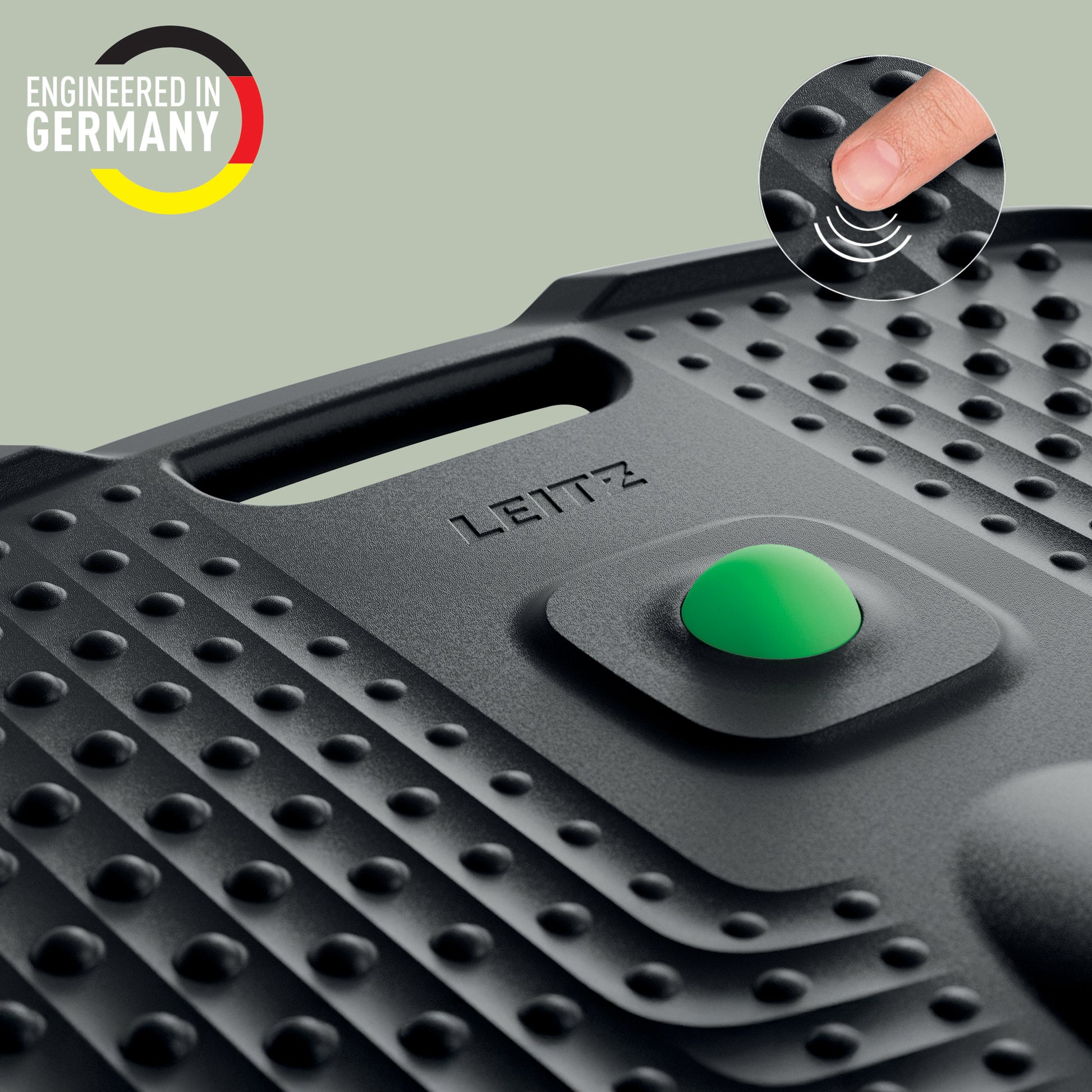 Leitz Ergo Active Anti-Ermüdungsmatte – 605 × 681 × 60 mm, Polyurethan, schwarz, rutschfest