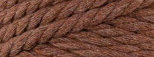 GLOREX Gedrehte Makramee-Kordel Braun – Ø 3 mm, 250 g, 63 m, 60% Baumwolle/40% Viskose